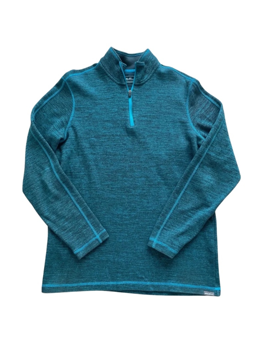 Eddie Bauer Teal Half-Zip Pullover Sweater Men Tall Large